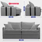 Sofá Baú Sem Caixa Retrátil 1,80m Softgel Bonnie Boucle Cinza