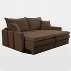 Sofá Baú Sem Caixa Retrátil 1,80m Softgel Bonnie Boucle Marro