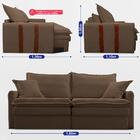 Sofá Baú Sem Caixa Retrátil 1,80m Softgel Bonnie Boucle Marro