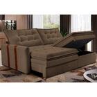 Sofá Baú Sem Caixa Retrátil 1,80m Softgel Petit Boucle Marrom