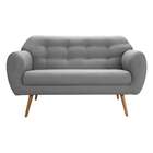 Sofá Beatle 2 Lugares Linho Cinza