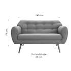 Sofá Beatle 2 Lugares Linho Rosa