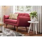 Sofá Beatle 2 Lugares Linho Rosa