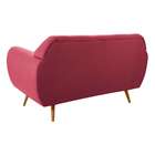 Sofá Beatle 2 Lugares Linho Rosa