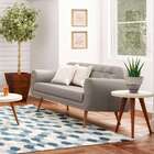 Sofá Beatle 3 Lugares Linho Cinza