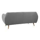 Sofá Beatle 3 Lugares Linho Cinza