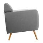 Sofá Beatle 3 Lugares Linho Cinza