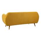Sofá Beatle 3 Lugares Suede Amarelo