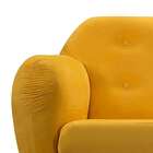 Sofá Beatle 3 Lugares Suede Amarelo