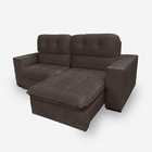 Sofá Bekaa 3 Lugares 2,10 Metros Veludo - 17 Chocolate