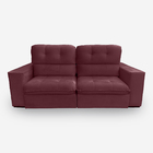 Sofá Bekaa 4 Lugares 2,30 Metros Veludo - 22 Bordô