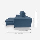 Sofá Bekaa 5 Lugares 2,70 Metros Veludo - 24 Marinho