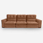 Sofá Bekaa 6 Lugares 3,20 Metros Veludo - 20 Terracota