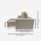 Sofá Bekaa 6 Lugares 3,50 Metros Veludo - 02 Bege