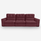 Sofá Bekaa 6 Lugares 3,50 Metros Veludo - 22 Bordô