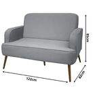 Sofá Belize 2 Lugares - Cinza Chumbo