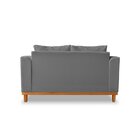 Sofá Beny 2 Lugares Com Almofada 140cm Grafite