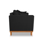 Sofá Beny, Com Seu Estilo Moderno, 2 Lugares Suede 140cm Preto
