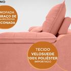 Sofá Bergamo 1,90m Assento Retrátil E Reclinável Velosuede Ro