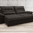 Sofá Bergamo 1,90m Retrátil E Reclinável Velosuede Chocolate