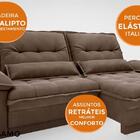 Sofá Bergamo 1,90m Retrátil E Reclinável Velosuede Marrom - N