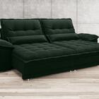 Sofá Bergamo 1,90m Retrátil E Reclinável Velosuede Verde - Ne