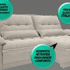 Sofá Bergamo 2,10m Assento Retrátil E Reclinável Velosuede Ar