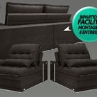 Sofá Bergamo 2,10m Assento Retrátil E Reclinável Velosuede Ch