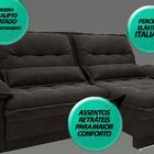 Sofá Bergamo 2,10m Assento Retrátil E Reclinável Velosuede Ch