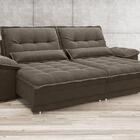 Sofá Bergamo 2,10m Assento Retrátil E Reclinável Velosuede Ma