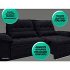 Sofá Bergamo 2,10m Assento Retrátil E Reclinável Velosuede Pr