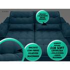 Sofá Bergamo 2,10m Assento Retrátil E Reclinável Velosuede Ro