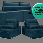 Sofá Bergamo 2,10m Assento Retrátil E Reclinável Velosuede Ro