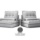 Sofá Bergamo 2,10m Retrátil E Reclinável Linho Soft Prata - N