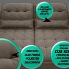 Sofá Bergamo 2,30m Assento Retrátil E Reclinável Velosuede Ma