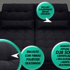 Sofá Bergamo 2,30m Assento Retrátil E Reclinável Velosuede Pr