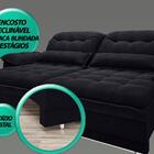 Sofá Bergamo 2,30m Assento Retrátil E Reclinável Velosuede Pr