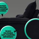 Sofá Bergamo 2,30m Assento Retrátil E Reclinável Velosuede Pr