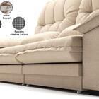 Sofá Bergamo 2,30m Retrátil E Reclinável Linho Soft Bege - Ne