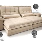 Sofá Bergamo 2,30m Retrátil E Reclinável Linho Soft Bege - Ne