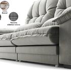 Sofá Bergamo 2,30m Retrátil E Reclinável Veludocristal Cinza