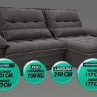 Sofa Bergamo 2,50m Assento Retratil E Reclinavel Velosuede Ci
