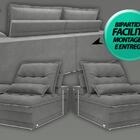 Sofá Bergamo 2,50m Assento Retrátil E Reclinável Velosuede Gr