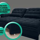 Sofá Bergamo 2,50m Assento Retrátil E Reclinável Velosuede Pe