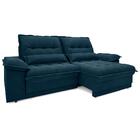 Sofá Bergamo 2,50m Assento Retrátil E Reclinável Velosuede Ro