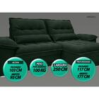 Sofá Bergamo 2,50m Assento Retrátil E Reclinável Velosuede Ve