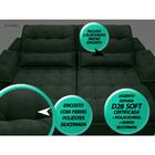 Sofá Bergamo 2,50m Assento Retrátil E Reclinável Velosuede Ve