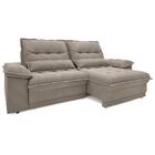 Sofá Bergamo 2,70m Assento Retrátil E Reclinável Velosuede Be