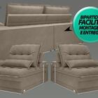 Sofá Bergamo 2,70m Assento Retrátil E Reclinável Velosuede Ca