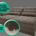 Sofá Bergamo 2,70m Assento Retrátil E Reclinável Velosuede Ma